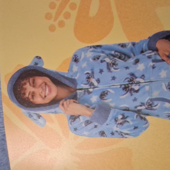 Blue Stitch Character Women's One-Piece Pajama - Picture 4 of 4